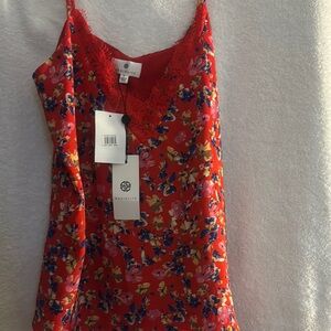 Socialite Red Floral Cami Top